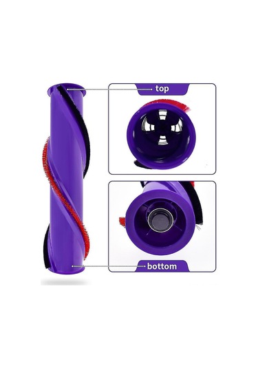 Konesam V11 İçin 24cm El Fırçası Seti - Yumuşak Tekerlekli, Gürültü Azaltıcı, Köşeleri Temizleyen Plastik Parçalar Ana Fırça + Ön/arka Filtre