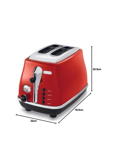 Delonghi CTO2003.R Icona Ekmek Kızartma Makinesi (Teşhir & Outlet)