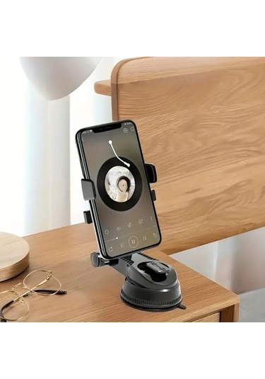360 Derece Dönebilen Vakumlu Araç Telefon Tutucu