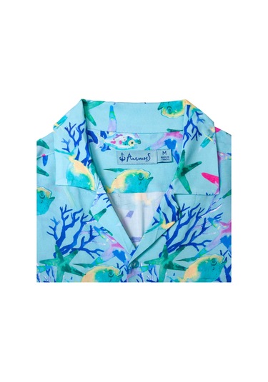 Anemoss Akvaryum %100 Viskon Erkek Gömlek Çok Renkli