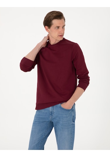 Pierre Cardin Erkek Bordo Sweatshirt 50314054-vr014 Bordo