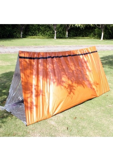 Prestigegoods Acil Durum Çadır Kurtarma Battaniyesi İlk Yardım Güneş Kremi Yalıtım Battaniyesi Turuncu Turuncu