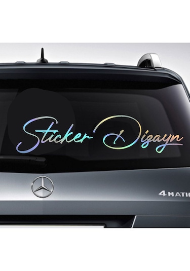 Kişiye Özel Yazı Sticker, Ad Soyad Sticker, İsim Soyisim Sticker, Araba Oto Motosiklet Sticker 02513 20 Cm