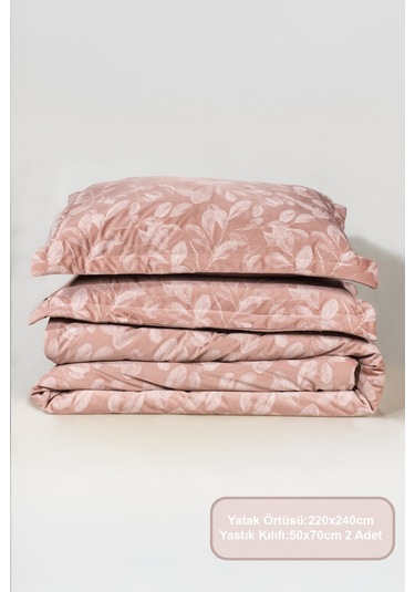 Elart Stella Comfort Uyku Seti Yatak Örtüsü Çift Kişilik 3 Parça 220x240 Cm Pudra Pudra