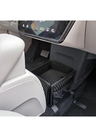 Togg T10x Konsol Arası Organizer Çanta Fileli Eşya Koyma Kutusu Bod Siyah