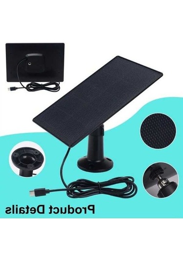 Besthome1 Dream011 Siyah 3w Etec Taşınabilir Katlanabilir Güneş Paneli Yüksek Verimli Usb C Mikro Usb Bağlantılı 360 Ayarlanabi