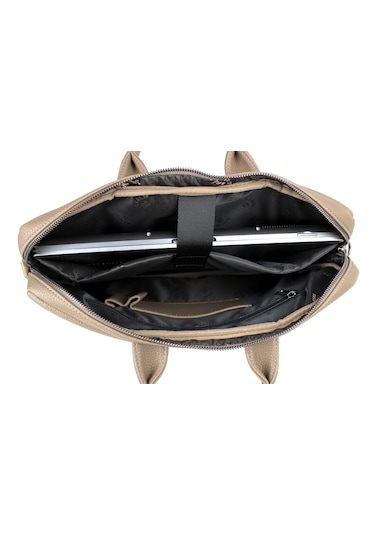 Kadın Vizon Dosya Notebook 15,6 Inç Laptop Ve Evrak Çantası Vizon