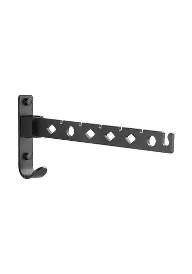 Ganzhoushop Şık Duvara Monte Çamaşır Kurutma Askısı - 30x13cm Siyah Çok Renkli