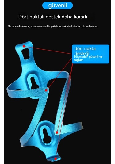 Jzcat Bisiklet Su Şişesi Kafesi Alüminyum Alaşımlı Su Şişesi Kafesi Bisiklet Dağ Bisikleti Su Bardağı Tutucu - Siyah