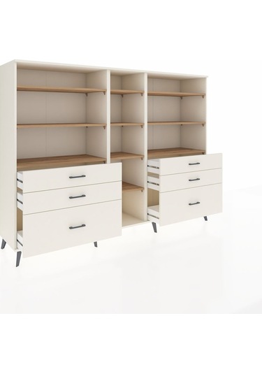 Hyperion Dolap 10 Raflı 6 Çekmeceli 220x44x163 Aytaşı-çam/aytaşı Aytaşı-çam/aytaşı