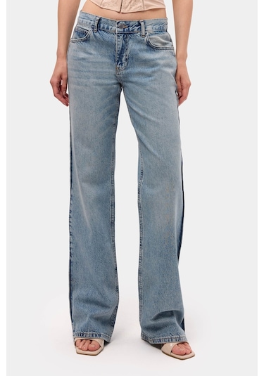 Itsbasic Kadın Kot Renk 4s6-32 Bootcut Fit Orta Bel Denim Jean