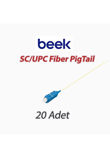 Beek Sc/upc Fiber Pigtail, 20 Adet 1 Metre - 9/125 Μ, Singlemode, 0.9mm Simplex, Os2, Lszh, 1 Metre