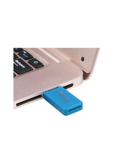 Mavi Mini Taşınabilir Usb 2.0 Tf Mikro Sd Hafıza Kartı Okuyucu Pc Dizüstü Bilgisayar İçin
