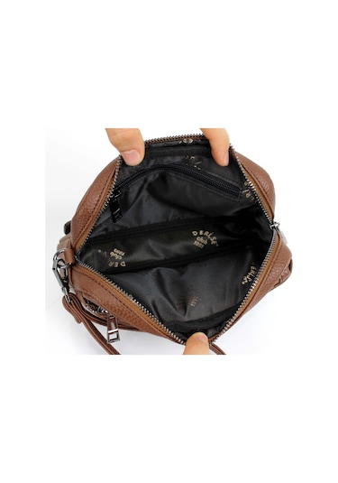 Erkek Taba Renk Lüks El Ve Bileklik Kemerli Portföy El Çantası Taba