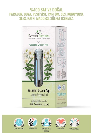 Intense Natural Yasemin Uçucu Yağı 1 ML