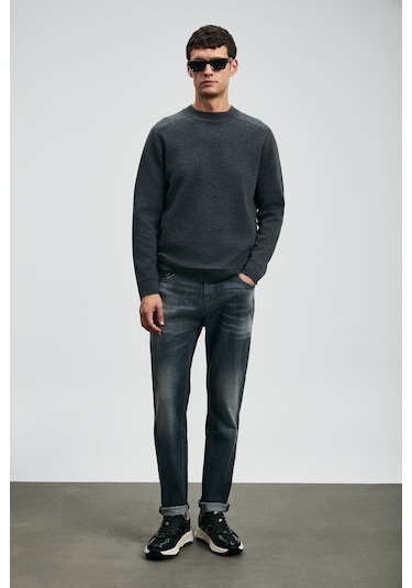 Lufian Erkek Hegel Spor Slim Fit Jean Pantolon 112200265 Gri Gri