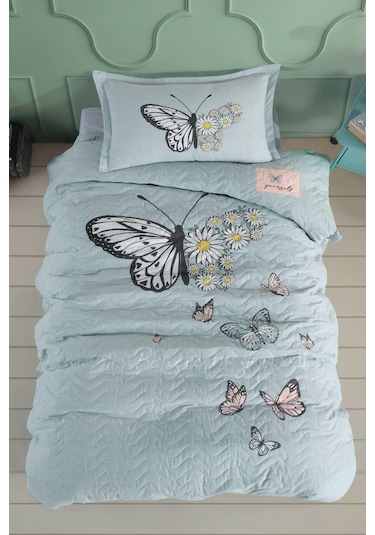 Clasy Ranforce 4 Mevsim Set Tek Kişilik  DAİSY LOVE V1 Mint