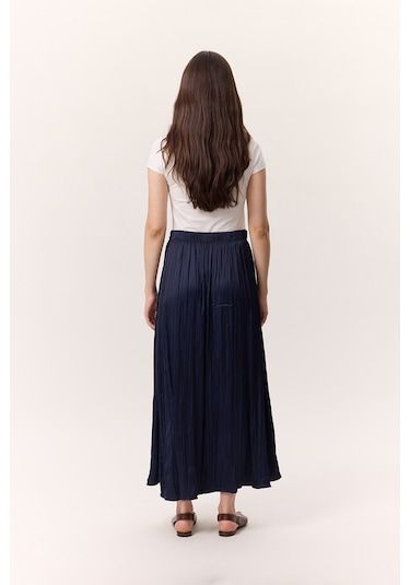 Crush Saten Etek Lacivert Lacivert