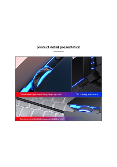 Yındıao 6 Tuşlu Oyun Ofisi Usb Mekanik Kablolu Fare Siyah Diğer