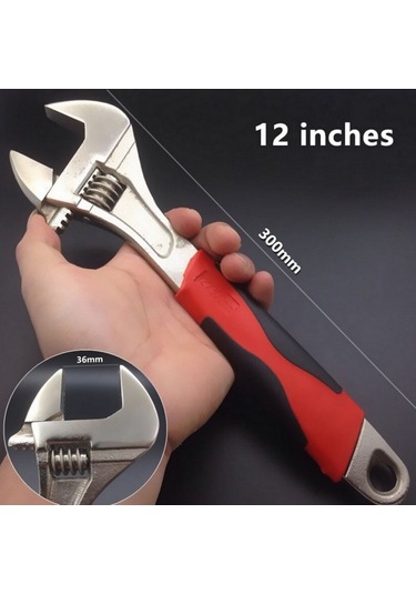 Kurbağacık Anahtar  No 12 - 300 Mm Çak Amaçlı Anahtar İngiliz Ana