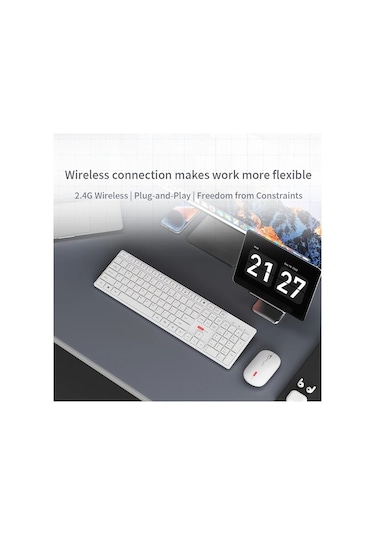 Techbloom Lenovo Kablosuz Klavye Ve Fare Seti Classic Black Hafif Taşınabilir Ofis Dizüstü Tablet 105 Tuş Diğer