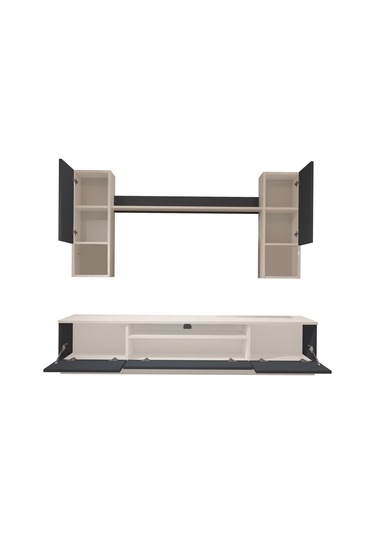 Decoraktiv Trio 5das Mdf Tv Ünitesi Tv Sehpası Beyaz - Antrasit