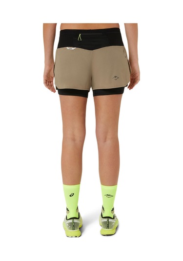 Asics Fujıtraıl 2-n-1 Short Kadın Kahverengi Şort 2012c719-200 Kahverengi