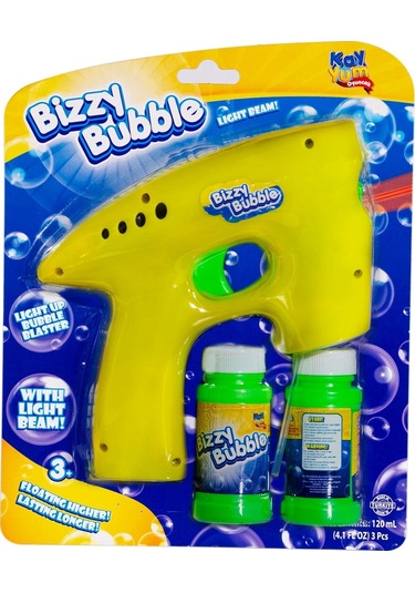 Pilli Büyük Köpük Tabancası - Baloncuk Tabancası - Köpüklü Silah - Baloncuk Oyunu Sarı