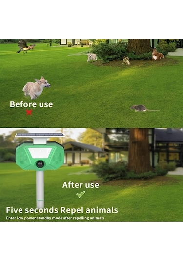 Willowhaven Sjz-027-2 Solar Ses Dalgası Hayvan Kovucu Bahçe Çiftlik Fare Sincap Kuş Savar