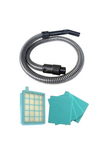 Philips Uyumlu Fc 8672 Çelik Telli Süpürge Hortumu Ve Hepa Filtresi 4 Süngerli