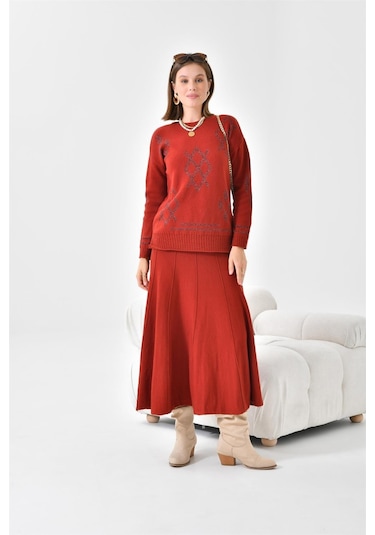 Ftz Women Kadın Etekli Takım Kiremit 20559-kiremit Kiremit
