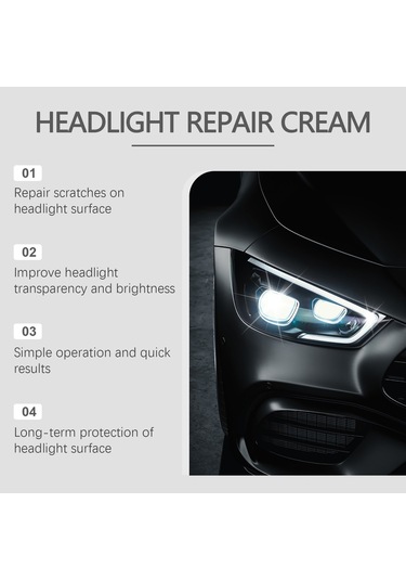Araba Far Çizik Giderme Kremi, Far Temizleme, Parlatma, Yenileme, Çizik Sararma, Kristal Kaplama Maddesi 100g,jwcwsq