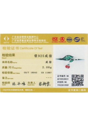 Bamoer 925 Ayar Gümüş Dinlenme Uğur Böceği Ağaç Yapraklarında Dangle Parmak Yüzük Gümüş