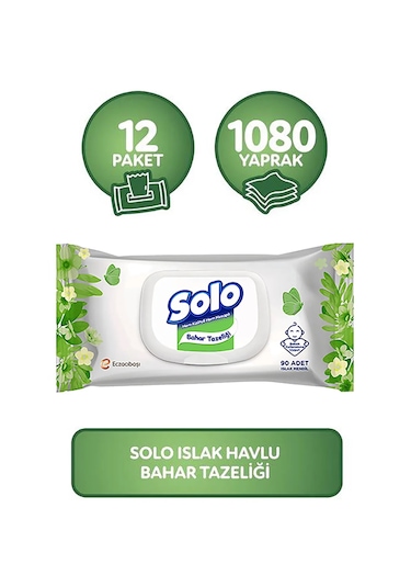 Solo Islak Havlu Bahar Tazeliği 1080 Yaprak Kapaklı