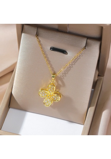 Bayan Kolye: Moda Estetiği Titanyum Çelik Kolye No.374 Çok REnkli