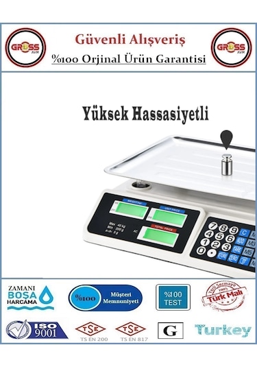 Bozyel Elektronik Şarjlı Terazi 40 Kg