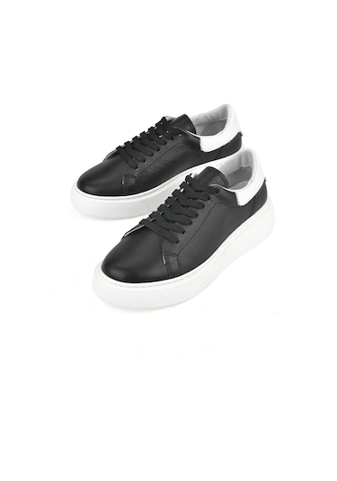 Ziya, Kadın Hakiki Deri Sneaker 1531050z26802370k Siyah 1531050z26802370k 000 Siyah