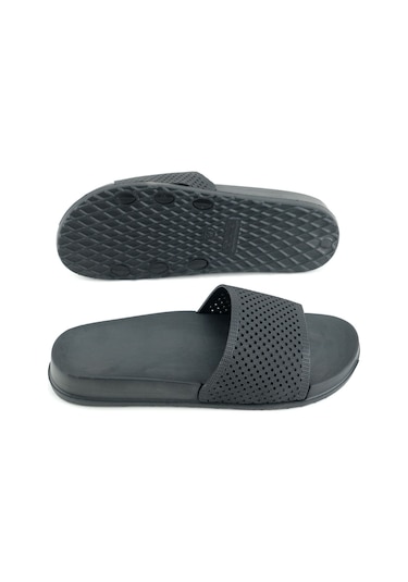 Gezer Kadın Yazlık Eva Islak Zemine Uygun Ev Bahçe Banyo Havuz Terlik Siyah