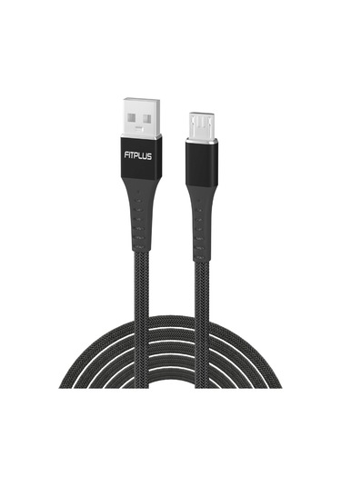FitPlus Strong ST-111 Micro USB Data/Şarj Kablosu 3A 1 MT- Siyah