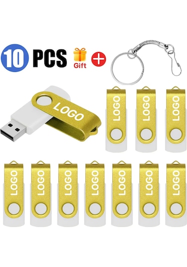 10 Adet/grup Usb 2.0 Flash Sürücü 64 Gb 128 Gb Kalem Sürücü 16 Gb Pendrive 32 Gold 2.0 4gb Diğer