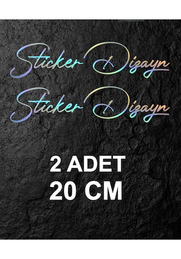 Kişiye Özel Yazı Sticker, Ad Soyad Sticker, İsim Soyisim Sticker, Araba Oto Motosiklet Sticker 02513 20 Cm