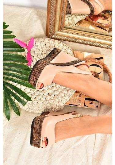 Fox Shoes Ten Kadın Dolgu Topuklu Ayakkabı 9674070803