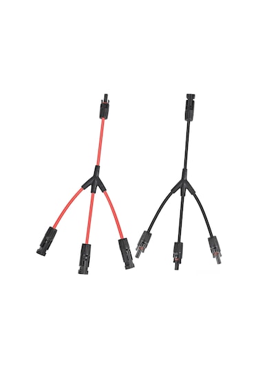 Dianziye Güneş Paneli Mc4 Y Tipi Dalga Bağlayıcı Seti - 30a, Ip67 Su Geçirmez, 14-10 Awg Kablolar İçin, 1 Adet Erkek & 3 Adet Dişi Ve Tam Zıt Çift