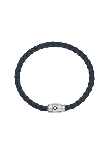 Montblanc Küçük Soft Mavi Deri Bileklik 136012 Mavi