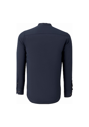 G986 Dewberry Erkek Gömlek-lacivert Lacivert