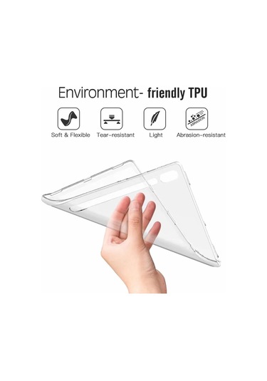 Samsung Galaxy Uyumlu Tab S10 Ultra Sm-x920/ X926 Kılıf 14.6" Şeffaf Esnek Silikon Arka Kapak