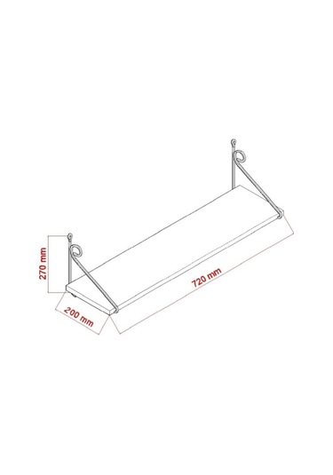 Decormet Seramoni Raf Seti 1 Raflı 200 720 Beyaz Beyaz