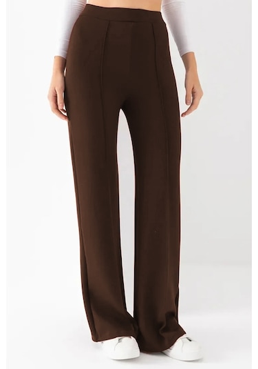 Ahves Çımalı İspanyol Paça Pantolon 1590 - Kahve Kahve