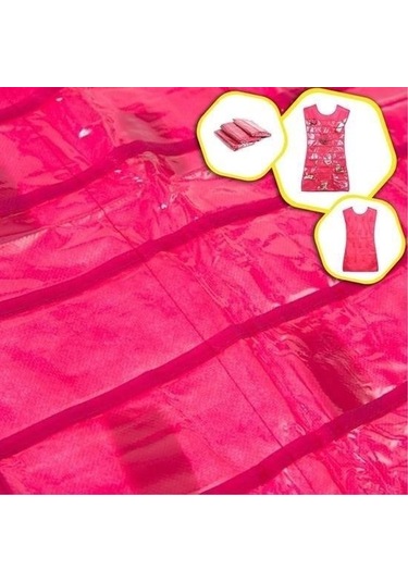 Zmc Bilişim Elbise Şeklinde Takı Organizeri - Pembe Çok Renkli