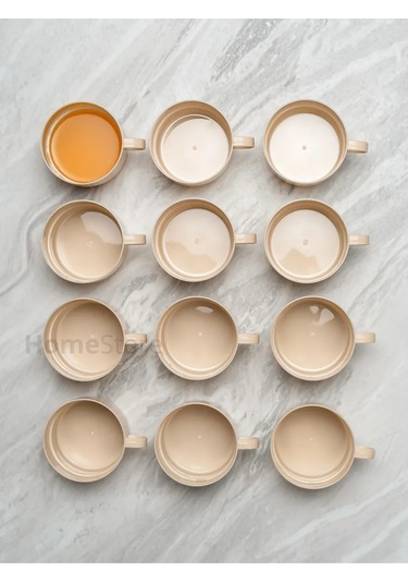 Al'ternativa Çay Ve Kahve İçin Plastik Bardaklar, 12 Adet 259135047 Bej